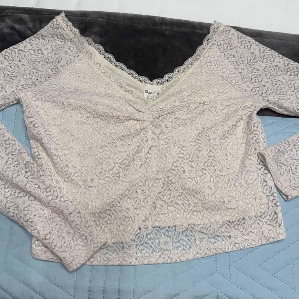 Off white lace shirt